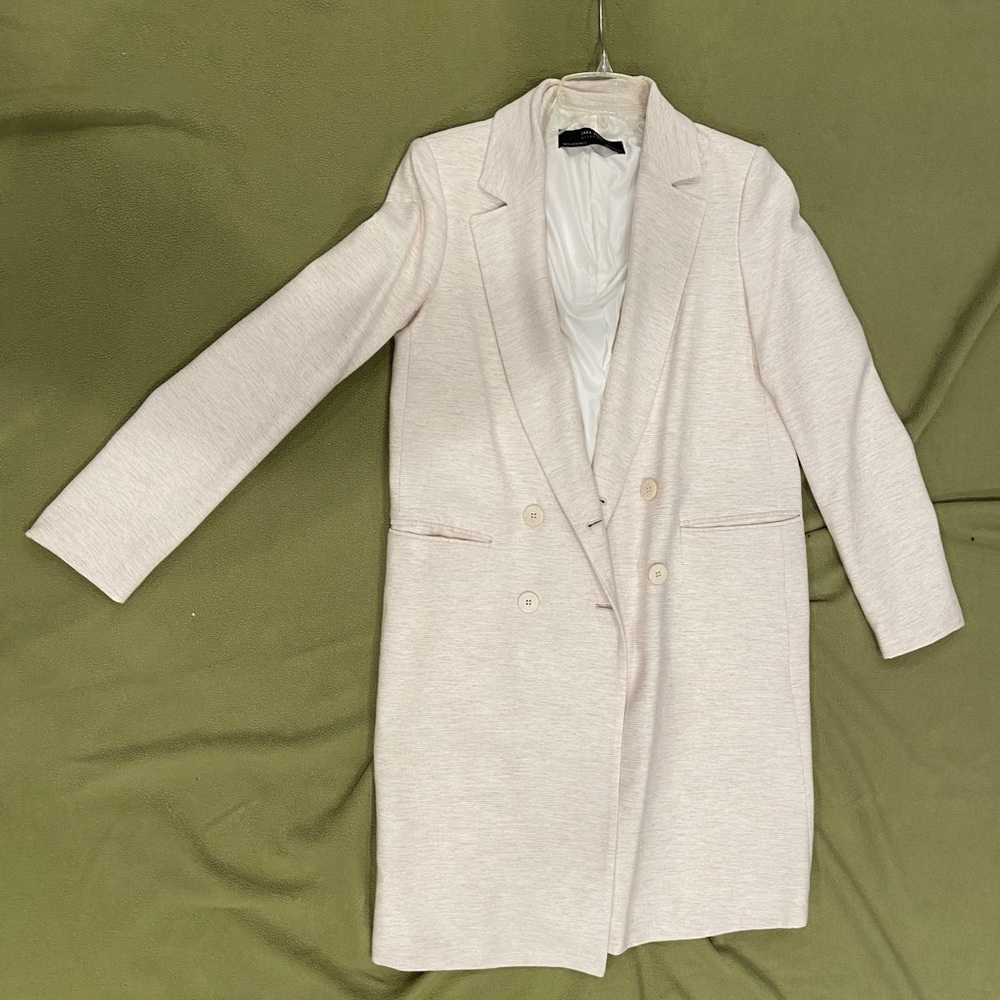 Zara White Fancy Coat